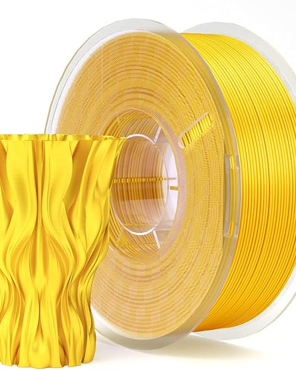 ELEGOO Silk PLA Filament 1.75mm Shiny Gold 1KG, 3D Printer Filament Dimensional Accuracy +/- 0.02mm, 1kg Plastic Spool(2.2lbs) 3D Printing Filament Fits for Most FDM 3D Printers