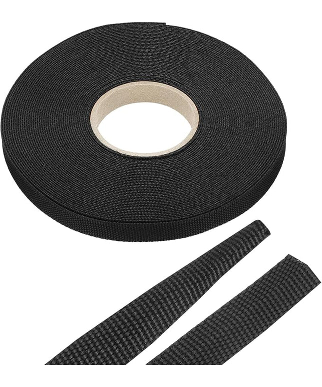 MECCANIXITY Braided Cable Sleeves Heat Shrinkable Fabric Sleeving, 3/8" 60ft Black 2:1 Ratio Heat Shrinkable Cord Protector for Harness Cable, Network Cable Protection, Cable Management