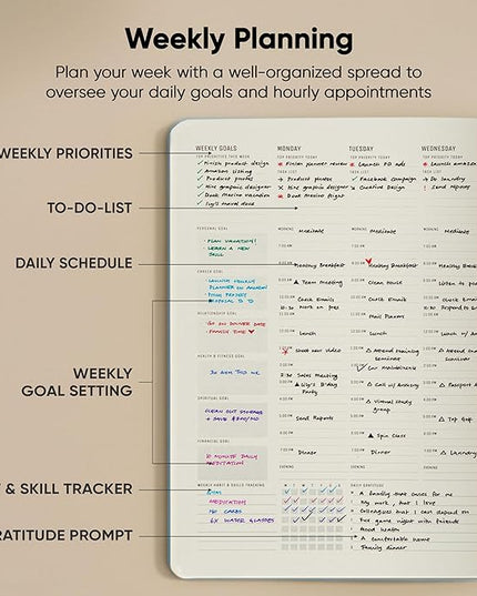 Hourly Planner & Appointment Book (8.5” x 11”) - Premium Hourly Planner with Daily Schedule & 30-Minute Time Slots for Better Time Management by PRODUCTIVITY STORE (A4, Blue)