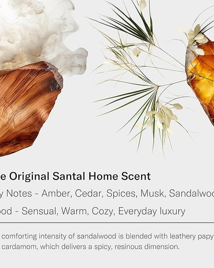 AromaTech Santal Premium Aroma Oil – Inviting & Versatile Home Fragrance with Notes of Sandalwood, Leathery Papyrus & Cardamom for Scent Diffusers, Cold-Air and UltraSonic Scent Machines – 60 mL