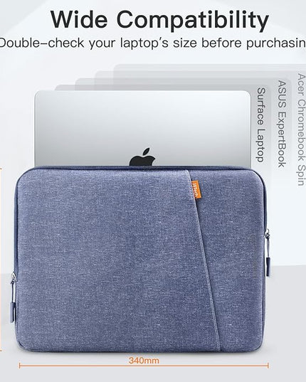 JETech Laptop Sleeve for 13-14Inch MacBook Air/Pro (M5/M4/M3/M2/M1) 2020-2025, 13-13.6 Inch Notebook, Waterproof Shock Resistant Bag Case with Accessory Pocket (Purple)