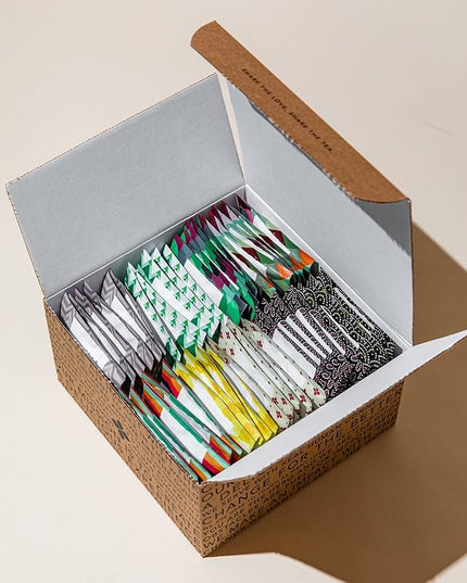 Art of Tea | Assorted Tea Bags Sampler Caffeinated and Non-Caffeinated| 50 Count Sampler Tea Set