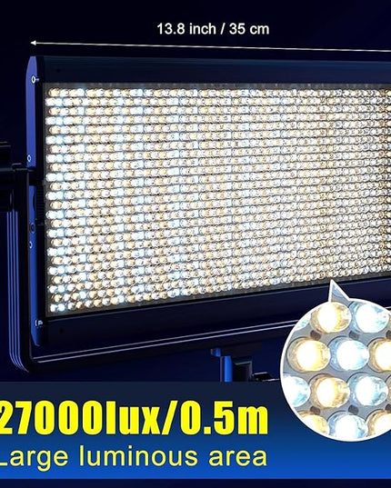 GVM 1500D RGB LED Video Light, 75W Video Lighting Kit with Bluetooth Control, 2 Packs Led Panel Light for Photography, YouTube Studio, Video Shooting, Conference, 1128 Led Beads
