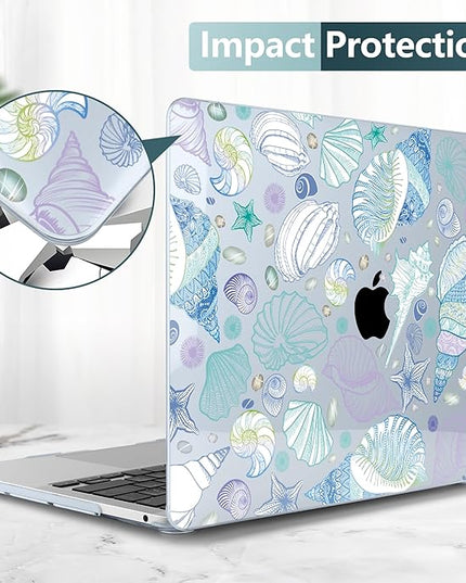 DONGKE Compatible with MacBook Pro 13 inch Case 2024 2023-2020 Release A2338 M2/M1 A2251 A2289 with Retina Display & Touch ID, Plastic Hard Shell & Keyboard Cover & Screen Film - See Shells
