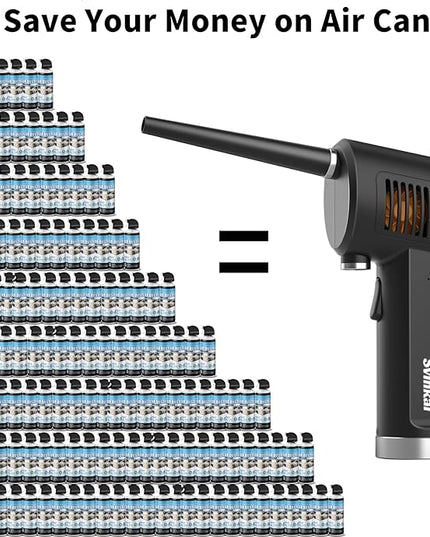 Air Duster, Handheld Cordless Air Duster, Air Blower Rechargeable, Electric Compressed air Gun Battery Operation, for Cleaning Computer Keyboard Camera Lego Toys.