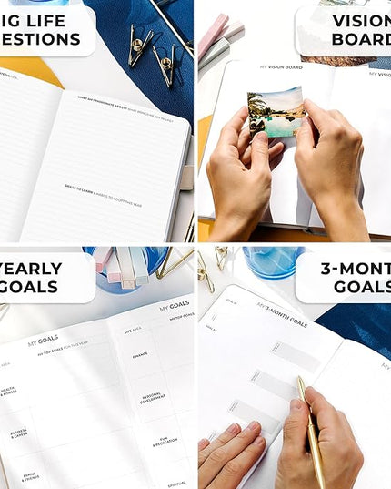 Clever Fox Planner Premium Edition – Undated Luxurious Weekly & Monthly Planner to Increase Productivity and Hit Your Goals – Organizer – Start Anytime, A5, Lasts 1 Year, Pearl (Weekly)