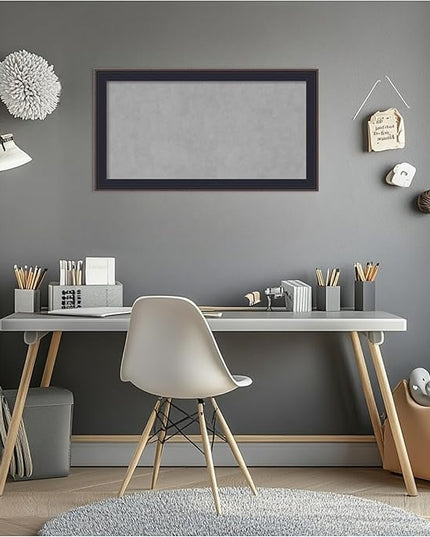 Amanti Art Black Framed Magnetic Board 15x27 Small Vision Board for use with Magnets, 100% Metal Sheet to Display Items as Office Decor or for Home Organization in mudroom, Kitchen or Kids Room
