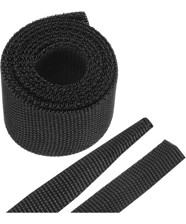 MECCANIXITY Braided Cable Sleeves Heat Shrinkable Fabric Sleeving, 7/8" 3ft Black 2:1 Ratio Heat Shrinkable Cord Protector for Harness Cable, Network Cable Protection, Cable Management
