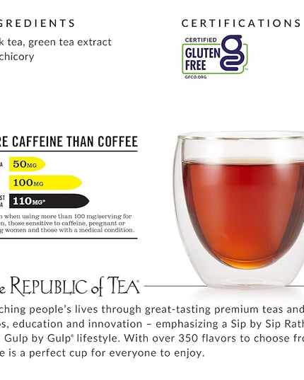 The Republic of Tea — HiCAF Breakfast Black Tea, 50 Tea Bags, High in Caffeine