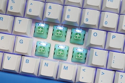 Glacier Kailh Four Seasons Box Switch Pre-lubed 5-pin Switches Set for Mechanical Keyboard with Free Key Caps/Switches Puller Included (Spring, 105 PCs)