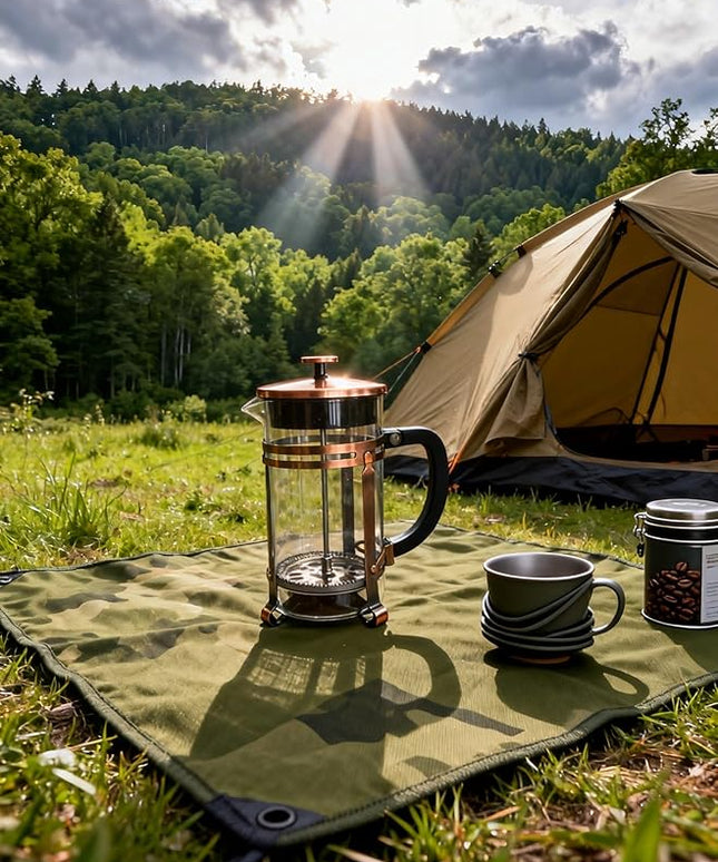 French Press Coffee Maker 34 oz, 304 Stainless Steel Double Mesh Filter, Borosilicate Glass, Heat-Resistant, BPA-Free, Large Capacity for Family & Office, Great Gift