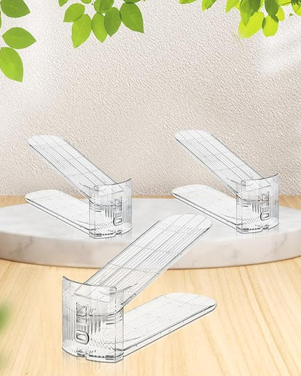 Shoe Slots Organizer for Closet,6 Pack Shoe Stacker Shoe Rack Organizer for Closet Space Saver Storage Shoe Holder Organization(Transparent)