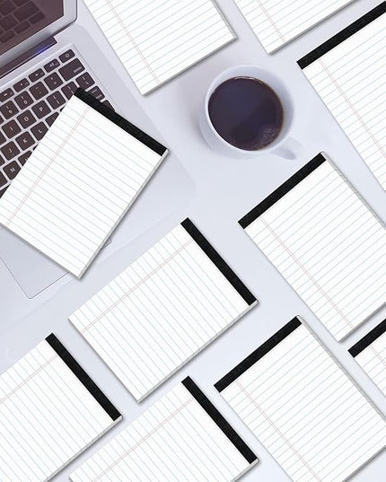 10 Pads Legal Pads 4x6 Inch Lined Ruled Perforated Writing Pad Small Notepads for Grocery List Shopping List To-Do List Narrow Rule Pad (30-Sheet/Pads) College Ruled Memo Pad Scratch Pad Lined Note