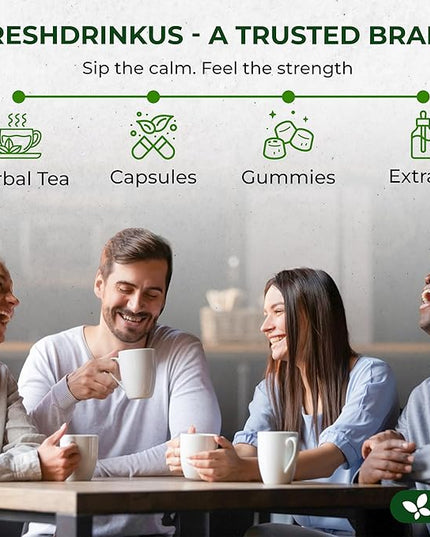 FreshDrinkUS, Premium Wormwood Tea - 75 Tea Bags - Handcrafted Herbal Blend, Caffeine-Free – Smooth Taste & Naturally Refreshing.
