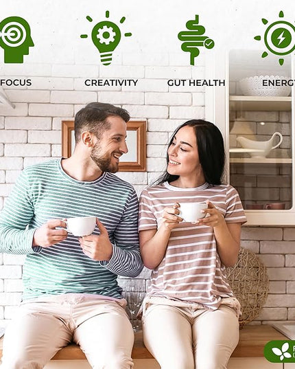 FreshDrinkUS, Memory Brain Booster Herbal Tea – 40 Tea Bags – Ginkgo Biloba, Gotu Kola, Lion's Mane & MCT Coconut Oil – Smooth, Earthy Flavor – Caffeine-Free – Daily Herbal Blend for Anytime Use