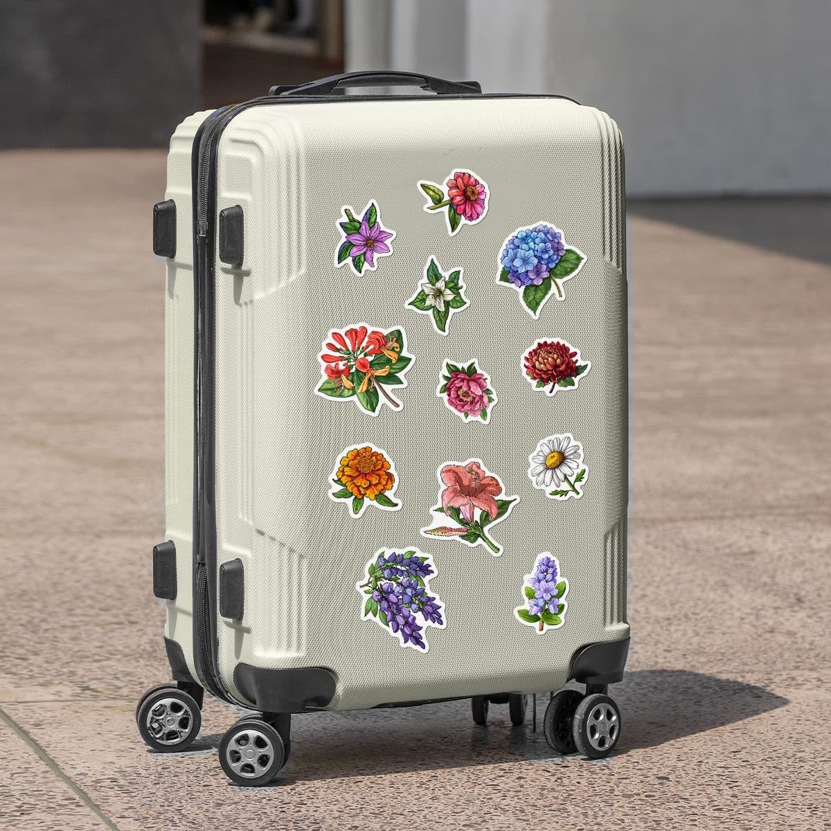 Pack 50 Pcs Cute Vintage Flower Stickers for Water Bottles Funny Laptop Luggage Computer Scrapbooking Phone Kids Teens Girls Adults Aesthetic Waterproof Sticker Small Vinyl Decals