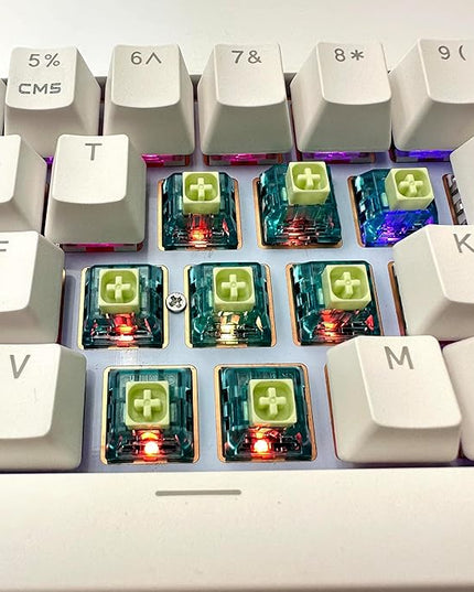 Kailh Box Summer Mechanical Keyboard Switches,5-Pin 50gf Clicky/Speed Typing/Gaming/Waterproof Switches(Summer,10Pcs)