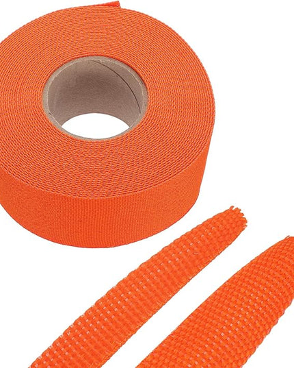 MECCANIXITY Braided Cable Sleeves Heat Shrinkable Fabric Sleeving, 1 9/16" 40ft Orange 2:1 Ratio Heat Shrinkable Cord Protector for Harness Cable, Network Cable Protection, Cable Management