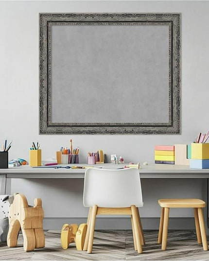 Amanti Art Black Framed Magnetic Board 24x28 Medium Vision Board for use with Magnets, 100% Metal Sheet to Display Items as Office Decor or for Home Organization in mudroom, Kitchen or Kids Room