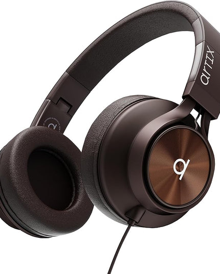 ARTIX CL750 Over Ear Headphones Wired with Mic & Volume Control, Audio with 100% Noise Cancelling Computer Wired, Plug in for Laptop, Dj Corded Studio Headphones