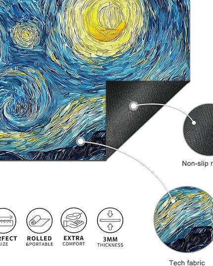 Black Cat XL Mouse Pad 31.5 x 11.8 Inch Gaming Mousepad Diatomite Large Keyboard Mouse Pad for Home and Office Desk Accessories with Night Sky Swirl Cat Silhouette Artwork