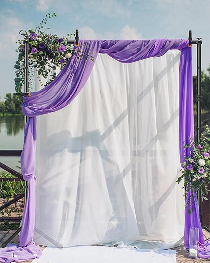 JSungo 10x8.5 FT Backdrop Stand for Parties, Adjustable Photo Backdrop Stand Kit with Carrying Bag, Portable Background Stand Backdrop for Wedding, Photoshoot, and Photo Studio