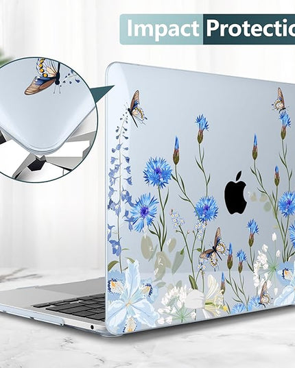 DONGKE Compatible with MacBook Pro 13 inch Case 2024 2023-2020 Release A2338 M2/M1 A2251 A2289 with Retina Display & Touch ID, Plastic Hard Shell & Keyboard Cover & Screen Film - Paradise Nature