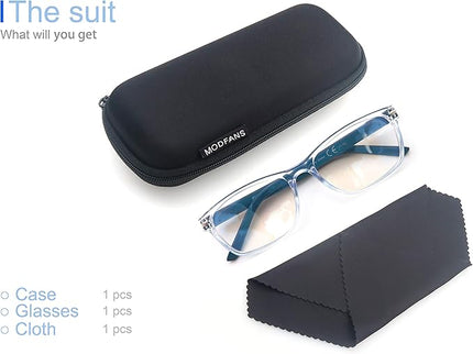 MODFANS Progressive Multifocus 2.5 Reading Glasses Blue Light Blocking Glasses,Anti-Glare,Anti-Eye Fatigue,UV Protection for Computer/TV/Tablet/Phone,Readers with Comfort Sping Hinge