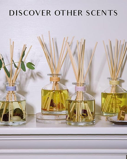 Benevolence LA Reed Diffuser, Orange, Cedarwood & Clove Scent Diffuser for Home with Oil Diffuser Sticks | Sun Kissed Collection Diffusers for Home