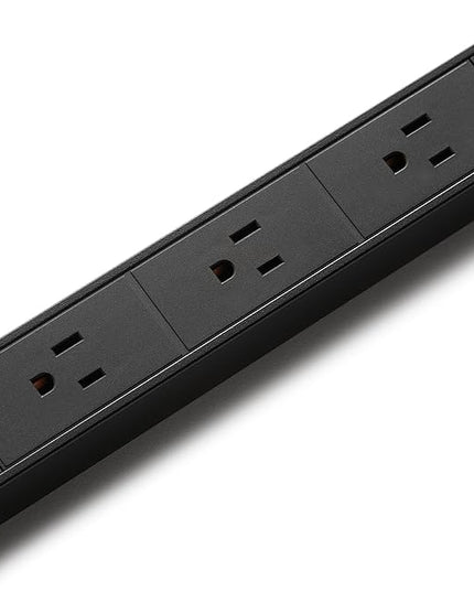 Amazon Basics Surge Protector Power Strip, 16-Outlet, Heavy Duty, Metal, 600 Joules, 6ft Extension Cord, Wide Spaced, Mountable, Black