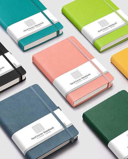 AHGXG Graph Paper Notebook - 320 Pages Grid Notebook Thick Journal A5, 100gsm Thick Graph Paper, Leather Hardcover, Inner Pocket,5.75'' × 8.38''- Green