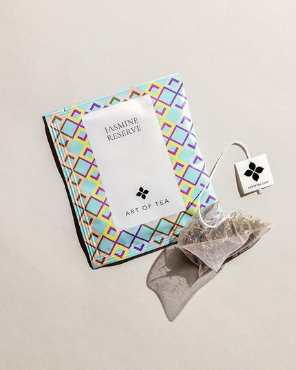 Art of Tea | Organic Jasmine Reserve (Jasmine Tea) | 50 Eco Friendly Pyramid Tea Bag Sachets