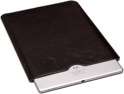 Dockem Executive Sleeve for iPad 9, 8, 7 (2021, 2020 & 2019), Air 3 (2019), Pro 10.5 (2017): Premium Synthetic/Vegan Leather w/Soft Microfiber Liner: Slim, Simple, Slip-on Tablet Case [Dark Brown]