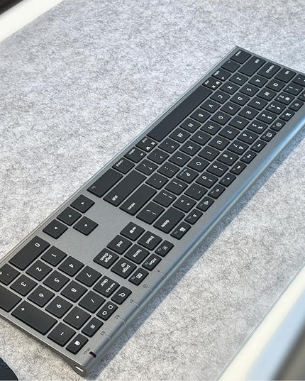 Macally Wireless Bluetooth Keyboard for Mac - Compatible Apple Keyboard or MacBook Pro/Air, iMac - Multi-Device, Up to 3 Devices with 110 Keys, 20 Shortcuts, Numeric Keypad, and Rechargeable