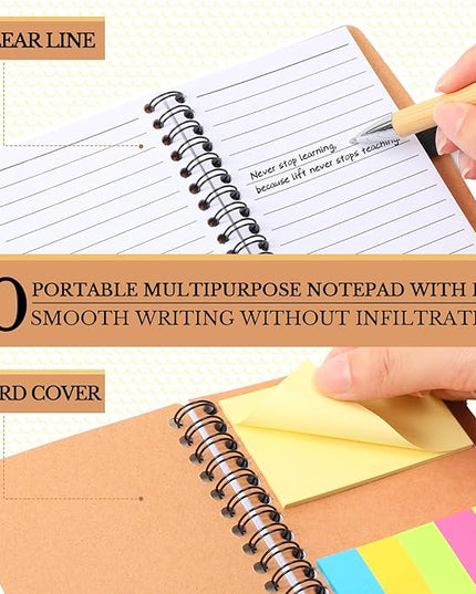 Jetec Inspirational Notebooks Bulk Spiral Notebook with Sticky Notepad Motivational Pens Valentines Day Gifts for for Employee Coworker Nurse Staff Teacher Nurse Volunteer(50 Sets,Difference Maker)