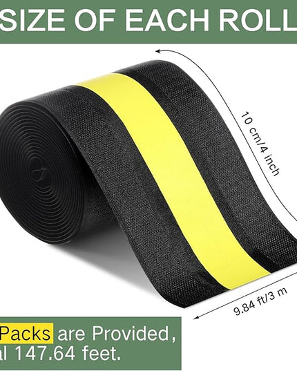 WILLBOND Carpet Cord Cover Cable Protector Floor Cover Cable Protector Management Only for Commercial Office Carpet(9.84 ft,Black and Yellow)