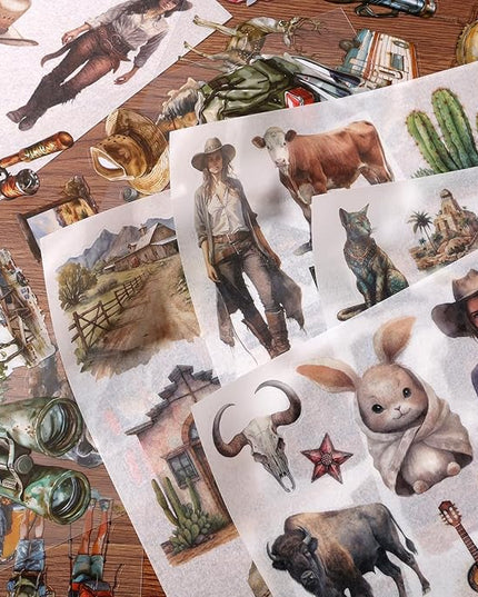 Auguro Egypt Travel Scrapbook Stickers 20 Sheets 240 Pre-Cut Washi Stickers PET Transparent Desert Book Sticker for journaling Decorative or DIY Paper Crafts Arts and Crafting Projects