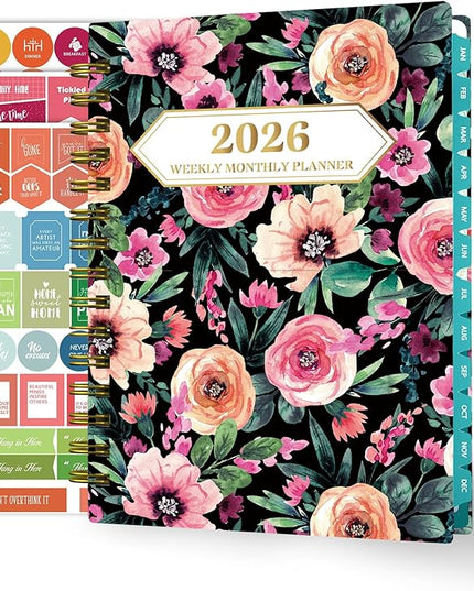 Ymumuda 2026 Planner, Daily Weekly Monthly Planner, 2026 Calendar Planner (Jan 2026 - Dec 2026), 8.4" x 6.3", Teacher School Student Work Agenda with Tabs, Ideal for School Office Supplies