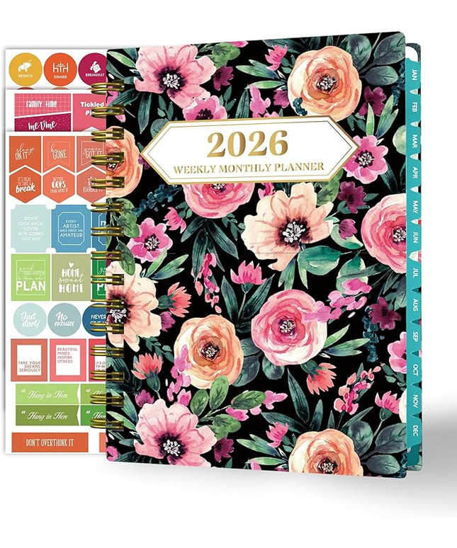 Ymumuda 2026 Planner, Daily Weekly Monthly Planner, 2026 Calendar Planner (Jan 2026 - Dec 2026), 8.4" x 6.3", Teacher School Student Work Agenda with Tabs, Ideal for School Office Supplies