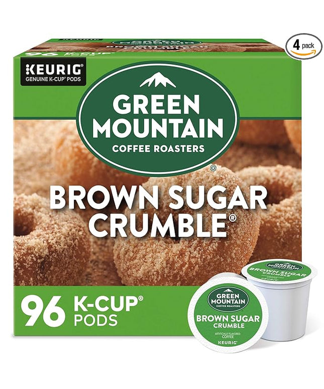 Green Mountain Coffee Roasters Brown Sugar Crumble Coffee, Keurig Single Serve K-Cup Pods, 96 Count