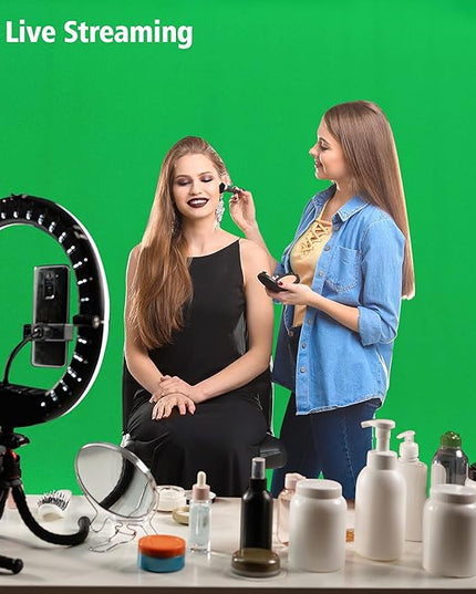 6 x 9 FT Green Screen Backdrop - Polyester Fabric for Video Streaming, Portrait Photoshoot, Wall Mounted, Parties and Small Events