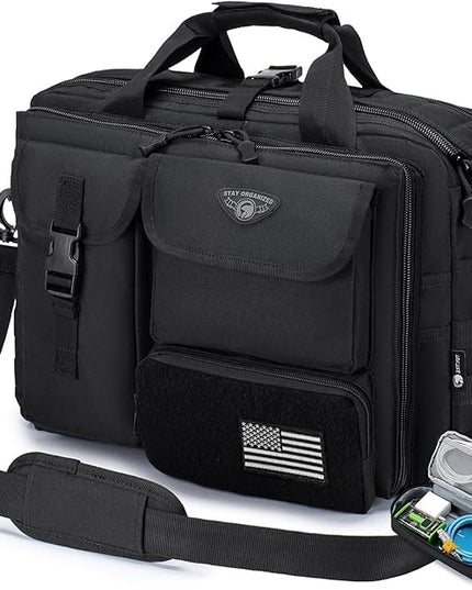 Stypos Tactical Laptop Bag for Men,14inch/15.6inch/17.3inch Messenger Bag Military Shoulder Bag,Flight Work Bags for Pilots