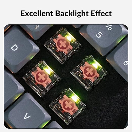 Keychron Low Profile Silent Red Switches – 110 PCS Pre-Lubed Linear Mechanical Keyboard Switch Set, 40gf Actuation Force, Hot-Swappable, SMD-LED Compatible, Dustproof Wall, Soft Rebound