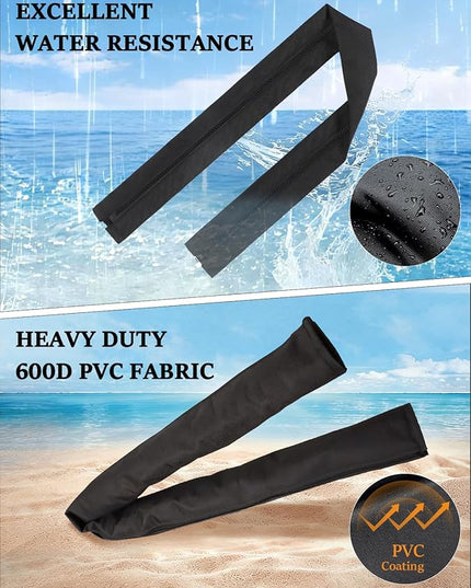 48 Inch Zippered Rigging Sleeve,Trolling Motor Cable Organizer Sleeve, ZRS-1-DP Casing, Heavy Duty 600D Waterproof Marine Cable Jacket, Universal Fit for Yacht Cable Management Kit