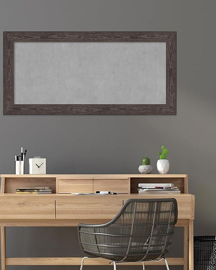 Amanti Art Black Framed Magnetic Board 26x54 Oversize Vision Board for use with Magnets, 100% Metal Sheet to Display Items as Office Decor or for Home Organization in mudroom, Kitchen or Kids Room