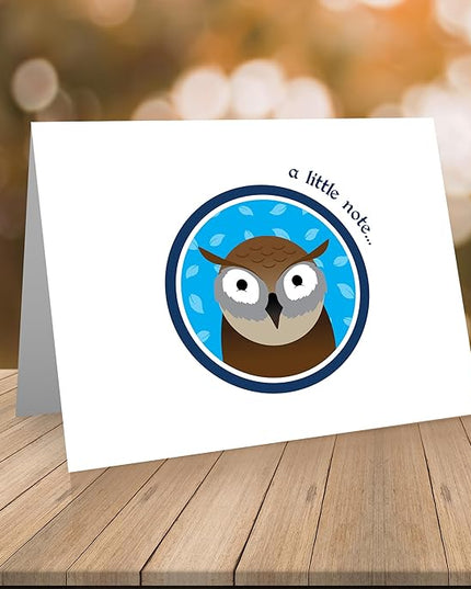 Quni Brand Forest Animals Note Card Set (24 Fold-over Cards and Envelopes)