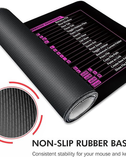 Galdas Gaming Mouse Pad XXL XL Large Long Extended Big Mousepad Non-Slip Rubber Keyboard Mouse Pad with Stitched Edges for Laptop Home Office (31.5x11.8x0.08 Inch) -Notes