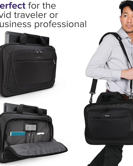 Targus CityLite Laptop Briefcase Shoulder Messenger Bag for 15.6-Inch Laptop, Black (TBT053US)