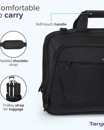 Targus CityLite Laptop Briefcase Shoulder Messenger Bag for 15.6-Inch Laptop, Black (TBT053US)