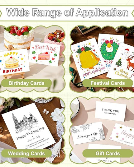 40 Sheets Cardstock 8.5x11, 65lb White Card Stock, Construction Paper, 180gsm Thick Printer Paper for Printing, Painting, Card Making, Kids School Supplies,Party Decorations